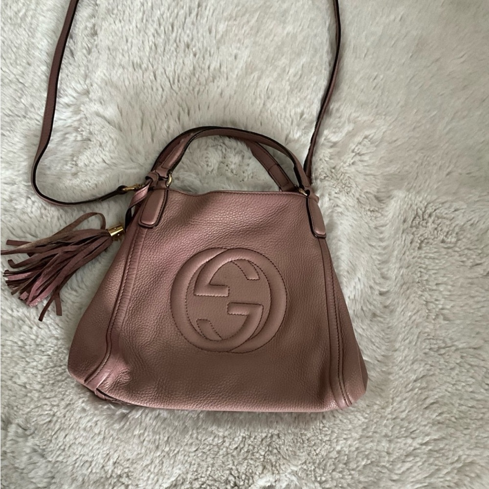 AUTHENTIC Gucci Japan Exclusive Soho Tote Bag in Pebble Grain Leather